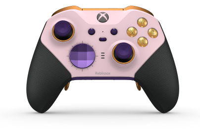 Xbox Elite Wireless Controller Series 2 - Core - Body: Soft Pink + Rubberized Grips, D-pad: Facet, Astral Purple (Metal), Back: Astral Purple + Rubberized Grips