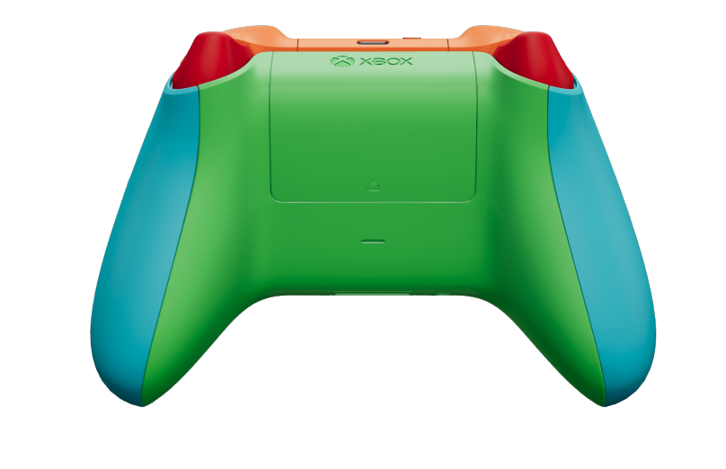 Xbox Wireless Controller - Corps: Dragonfly Blue, BMD: Lightning Yellow (métallique), Joysticks: Pulse Red