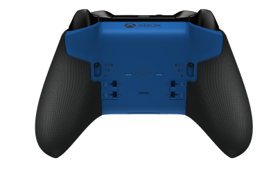 Xbox Elite Wireless Controller Series 2 - Core - Behuizing voorzijde: Shockblauw + rubberen handvatten, D-pad: Facet, Bright Silver (Metal), Behuizing achterzijde: Shockblauw + rubberen handvatten