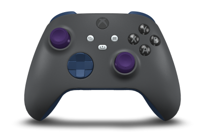 Xbox Wireless Controller - Body: Storm Grey, D-Pads: Midnight Blue, Thumbsticks: Astral Purple