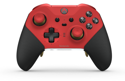 Xbox Elite ワイヤレスコントローラー シリーズ 2 - Core - Body: Pulse Red + Rubberized Grips, D-pad: Cross, Carbon Black (Metal), Back: Robot White + Rubberized Grips