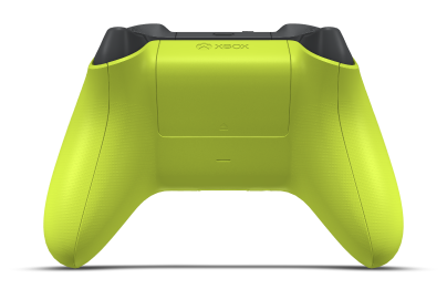 Controller with Electric Volt body, Soft Green D-pad, and Soft Green thumbsticks - back view