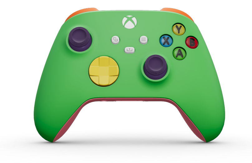 Xbox Wireless Controller - Corps: Velocity Green, BMD: Lightning Yellow, Joysticks: Astral Purple