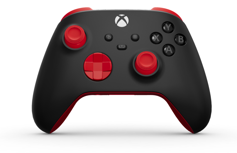 Xbox Wireless Controller - Cuerpo: Negro carbón, Crucetas: Rojo radiante, Palancas de mando: Rojo radiante