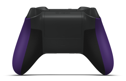 Controller with Astral Purple body, Carbon Black D-pad, and Carbon Black thumbsticks - back view