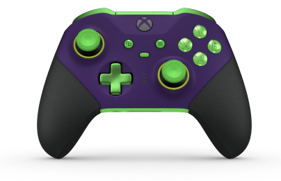Xbox Elite Wireless Controller Series 2 - Core - Corpo: Roxo Astral + Pegas em Borracha, Botão Direcional: Cruz, Verde Veloz (Metal), Traseira: Verde Veloz + Pegas em Borracha