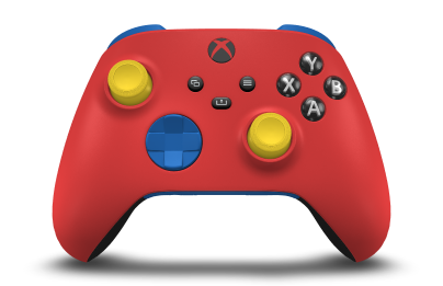 Xbox Wireless Controller - Body: Pulse Red, D-Pads: Shock Blue, Thumbsticks: Lighting Yellow