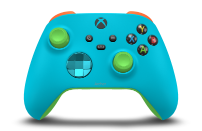 Xbox Wireless Controller - Cuerpo: Azul dragón, Crucetas: Azul dragón (metálico), Palancas de mando: Verde veloz