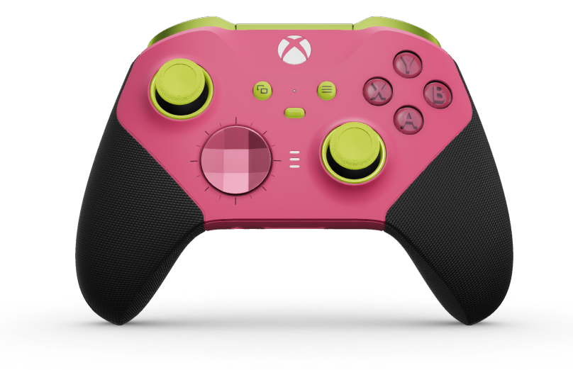 Xbox Elite Wireless Controller Series 2 – Core - Vorderseite: Deep Pink + gummierte Griffe, D-Pad: Facettiert, Deep Pink (Metall), Rückseite: Deep Pink + gummierte Griffe