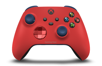 Xbox Wireless Controller - Body: Pulse Red, D-Pads: Oxide Red (Metallic), Thumbsticks: Midnight Blue