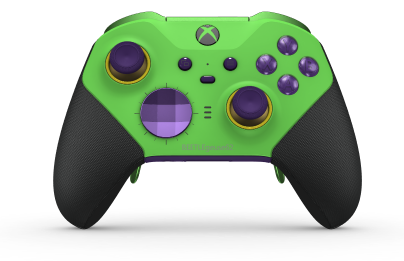 Xbox Elite Wireless Controller Series 2 - Core - Behuizing voorzijde: Velocity-groen + rubberen handvatten, D-pad: Facet, Astral Purple (Metal), Behuizing achterzijde: Astralpaars + rubberen handvatten