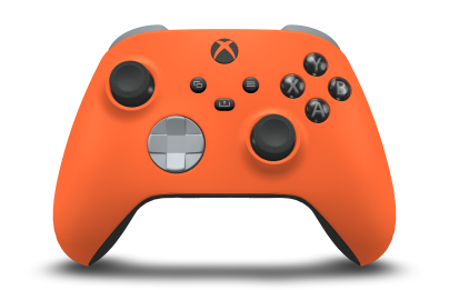 Kontroler bezprzewodowy Xbox - Body: Zest Orange, D-Pads: Ash Gray, Thumbsticks: Carbon Black