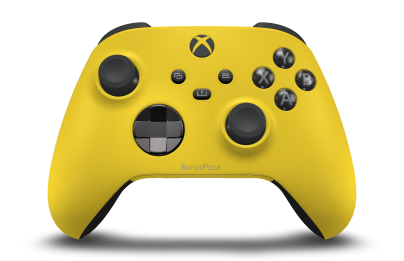 Controller with Lighting Yellow body, Carbon Black (Metallic) D-pad, and Carbon Black thumbsticks - front view