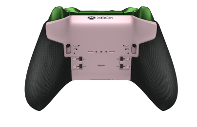 Xbox Elite Wireless Controller Series 2 - Core - Body: Soft Pink + Rubberised Grips, D-pad: Cross, Velocity Green (Metal), Back: Soft Pink + Rubberised Grips