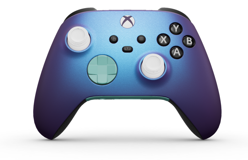 Xbox Wireless Controller - Body: Stellar Shift, D-Pads: Glacier Blue, Thumbsticks: Robot White