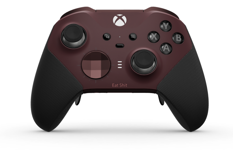 Xbox Elite Wireless Controller Series 2 - Core - Corps: Garnet Red + poignées caoutchoutées, BMD: Facette, Garnet Red (métal), Arrière: Garnet Red + poignées caoutchoutées