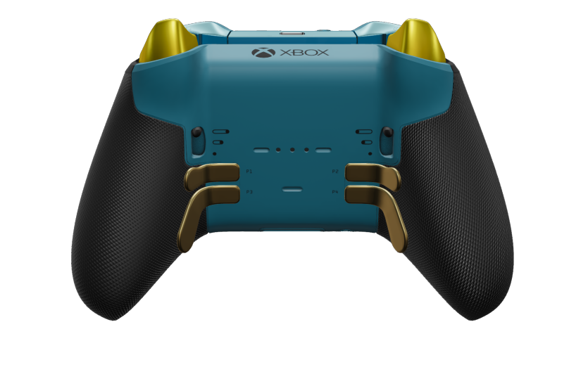 Controller Wireless Elite per Xbox Series 2 - Nucleo - Corps: Astral Purple + poignées caoutchoutées, BMD: À facettes, Mineral Blue (métal), Arrière: Mineral Blue + poignées caoutchoutées