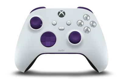 Xbox Wireless Controller - Corpo: Branco Robot, Botões Direcionais: Roxo Astral, Manípulos Analógicos: Roxo Astral