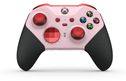 Manette sans fil Xbox Elite Series 2 - Core - Corps: Soft Pink + poignées caoutchoutées, BMD: Facette, Pulse Red (métal), Arrière: Soft Pink + poignées caoutchoutées