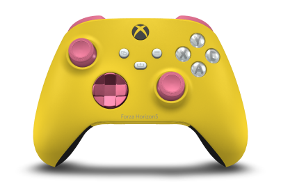 Xbox Wireless Controller - Body: Lighting Yellow, D-Pads: Deep Pink (Metallic), Thumbsticks: Deep Pink