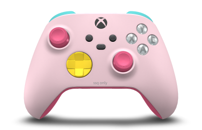 Xbox Wireless Controller - Body: Soft Pink, D-Pads: Lightning Yellow, Thumbsticks: Deep Pink