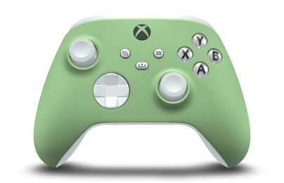 Xbox Wireless Controller - 몸체: 소프트 그린, 방향 패드: 로봇 화이트, 엄지스틱: 로봇 화이트