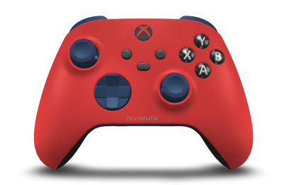 Manette sans fil Xbox - Body: Pulse Red, D-Pads: Midnight Blue, Thumbsticks: Midnight Blue