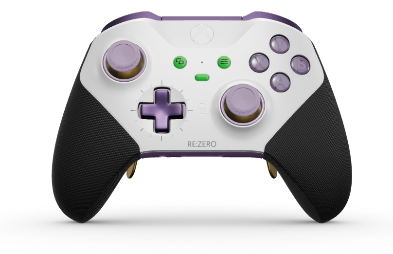 Xbox Elite Wireless Controller Series 2 - Core - Body: Robot White + Rubberized Grips, D-pad: Cross, Astral Purple (Metal), Back: Soft Purple + Rubberized Grips