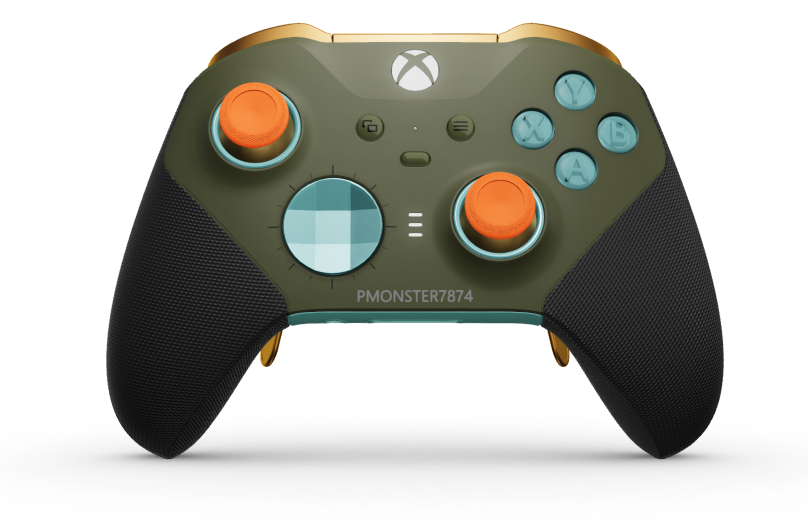 Xbox Elite Wireless Controller Series 2 - Core - Cuerpo: Verde nocturno + Agarres texturizados, Cruceta: Facetado, azul glaciar (metal), Atrás: Azul glaciar + Agarres texturizados