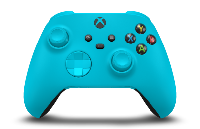 Xbox 無線控制器 - 몸체: 드래곤플라이 블루, 방향 패드: 드래곤플라이 블루, 엄지스틱: 드래곤플라이 블루