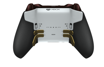 Xbox Elite Wireless Controller Series 2 - Core - Corpo: Preto Carbono + Pegas em Borracha, Botão Direcional: Faceta, Dourado Mate (Metal), Traseira: Branco Robot + Pegas em Borracha