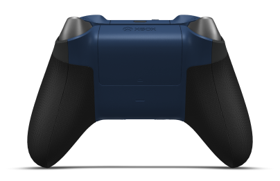 Xbox ワイヤレス コントローラー - Body: Carbon Black, D-Pads: Bright Silver (Metallic), Thumbsticks: Midnight Blue