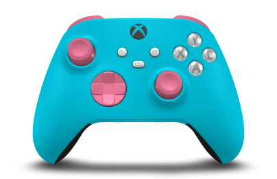 Xbox Wireless Controller - Corpo: Azul Libélula, Botões Direcionais: Rosa Profundo, Manípulos Analógicos: Rosa Profundo