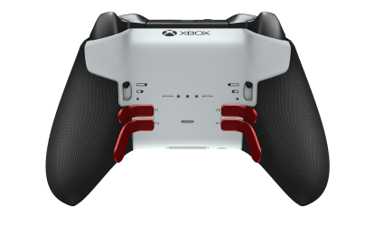 Bezdrôtový ovládač Xbox Elite Series 2 – Core - Framsida: Robot White + gummerat grepp, Styrknapp: Facett, Carbon Black (Metall), Baksida: Robot White + gummerat grepp