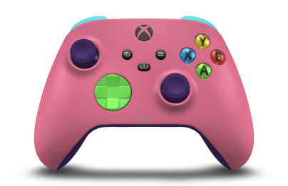Xbox Wireless Controller - Body: Deep Pink, D-Pads: Velocity Green, Thumbsticks: Astral Purple