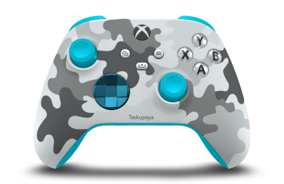 Xbox Wireless Controller - Body: Arctic Camo, D-Pads: Mineral Blue (Metallic), Thumbsticks: Dragonfly Blue