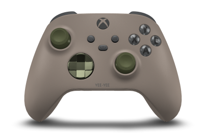 Xbox Wireless Controller - Body: Desert Tan, D-Pads: Nocturnal Green (Metallic), Thumbsticks: Nocturnal Green