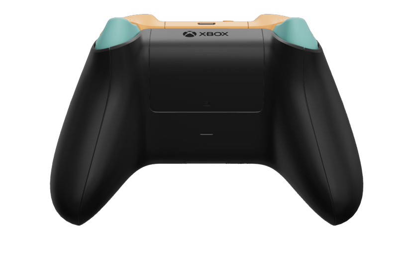 Manette sans fil Xbox - Corpo: Nero carbone, Croci direzionali: Blu ghiaccio, Levette: Arancione tenue