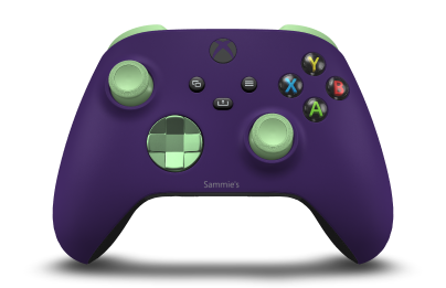 Xbox Wireless Controller - Body: Astral Purple, D-Pads: Soft Green (Metallic), Thumbsticks: Soft Green