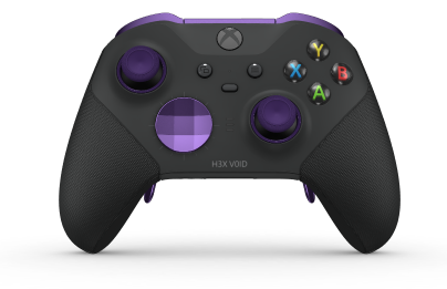 Xbox Elite Wireless Controller Series 2 - Core - Corpo: Preto Carbono + Pegas em Borracha, Botão Direcional: Faceta, Roxo Astral (Metal), Traseira: Preto Carbono + Pegas em Borracha