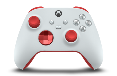 Xbox Wireless Controller - Body: Robot White, D-Pads: Oxide Red (Metallic), Thumbsticks: Pulse Red