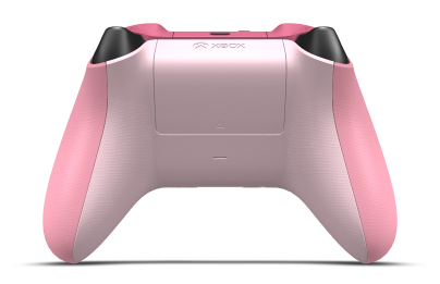 Controller with Retro Pink body, Deep Pink (Metallic) D-pad, and Soft Pink thumbsticks - back view