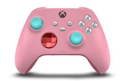 Xbox 無線控制器 - Body: Retro Pink, D-Pads: Oxide Red (Metallic), Thumbsticks: Glacier Blue