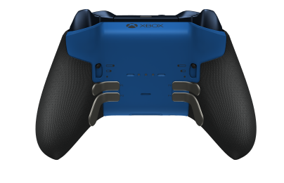 Xbox Elite ワイヤレスコントローラー シリーズ 2 - Core - Behuizing voorzijde: Robotwit + rubberen handvatten, D-pad: Facet, Photon Blue (Metal), Behuizing achterzijde: Shockblauw + rubberen handvatten