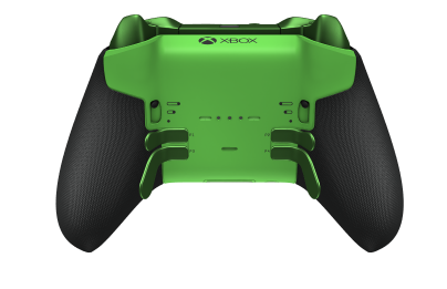 Xbox Elite Wireless Controller Series 2 - Core - Behuizing voorzijde: Carbonzwart + rubberen handvatten, D-pad: Facet, Velocity Green (Metal), Behuizing achterzijde: Velocity-groen + rubberen handvatten