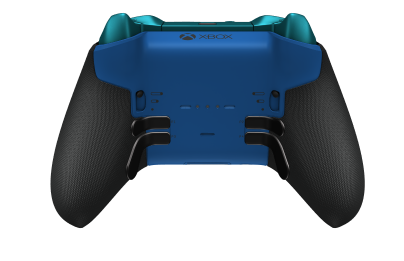 Manette sans fil Xbox Elite Series 2 - Core - Body: Shock Blue + Rubberized Grips, D-pad: Facet, Storm Gray (Metal), Back: Shock Blue + Rubberized Grips