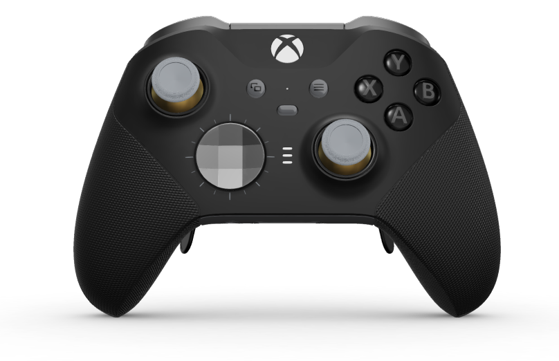 Xbox Elite Wireless Controller Series 2 - Core - Hoveddel: Kulsort + gummigreb, D-blok: Facetteret, grå (metal), Bagside: Stormgrå + gummigreb