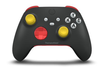 Xbox Wireless Controller - Body: Carbon Black, D-Pads: Pulse Red, Thumbsticks: Lighting Yellow