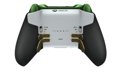 Xbox Elite Wireless Controller Series 2 - Core - Body: Pulse Red + Rubberized Grips, D-pad: Facet, Gold Matte (Metal), Back: Robot White + Rubberized Grips