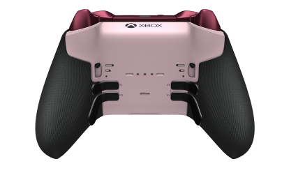 Xbox Elite Wireless Controller Series 2 – Core - Body: Soft Pink + Rubberized Grips, D-pad: Facet, Storm Gray (Metal), Back: Soft Pink + Rubberized Grips